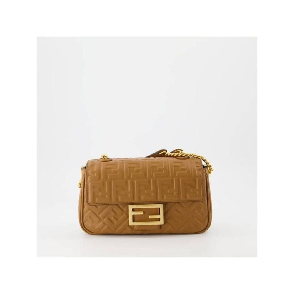 Baguette Chain Midi Napa Leather Bag